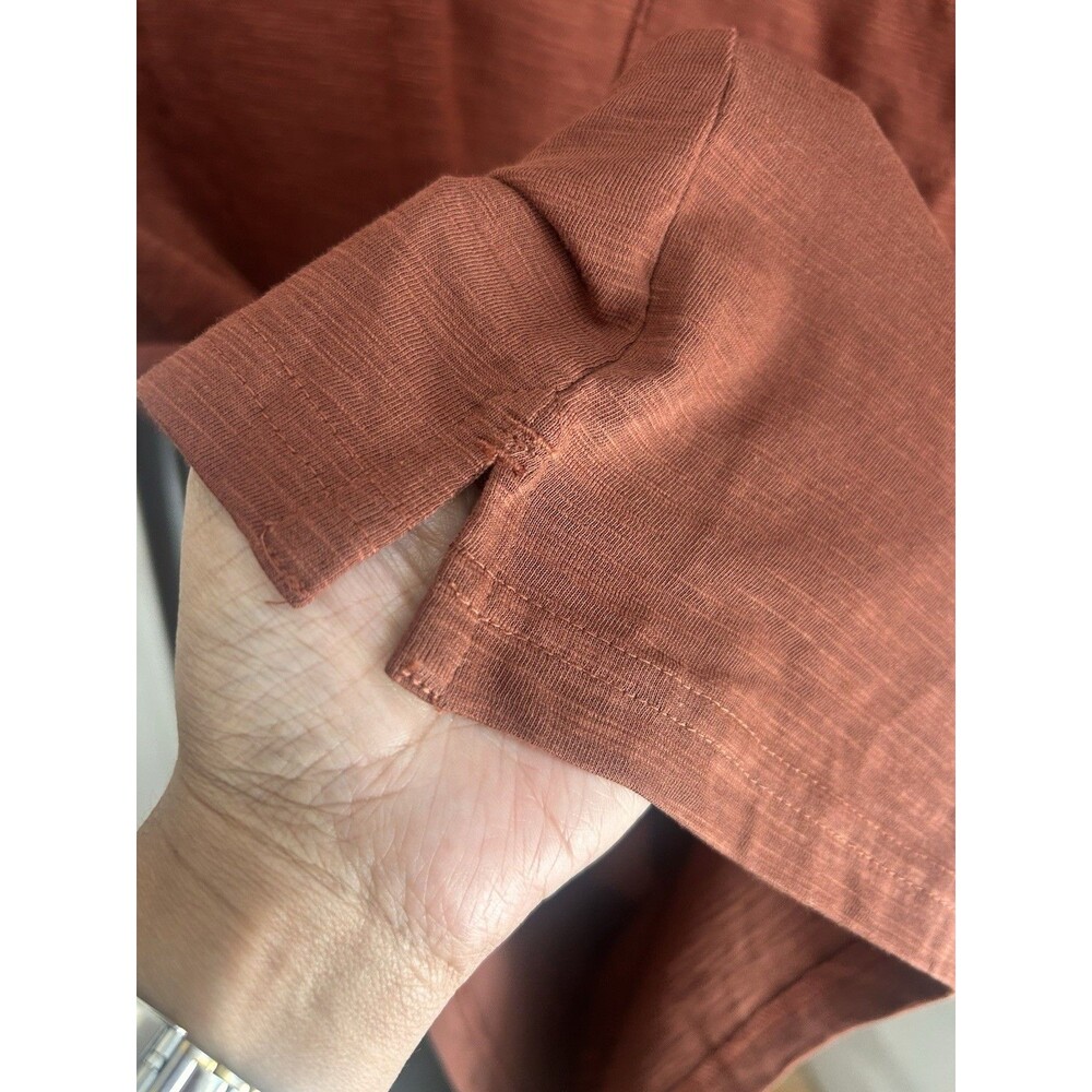 PACT Men's Organic Softspun Essential Pocket Crew Tee 2 Pack S Rust Carbon Slub - Picture 8 of 10